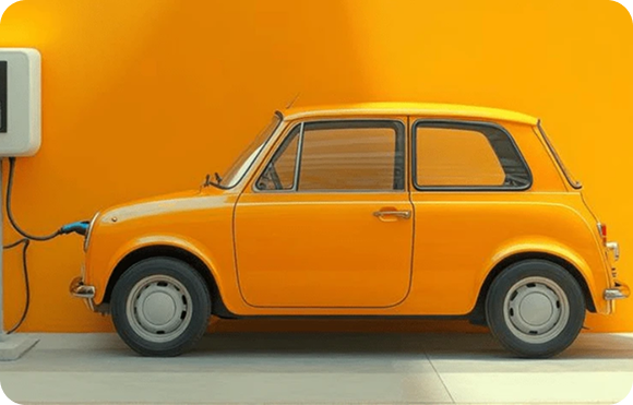 Renault 5 classique jaune de collection