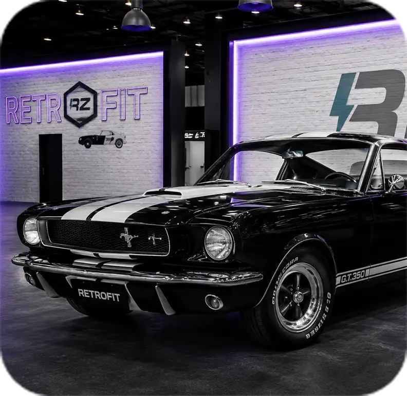Mustang converti à l'énergie électrique