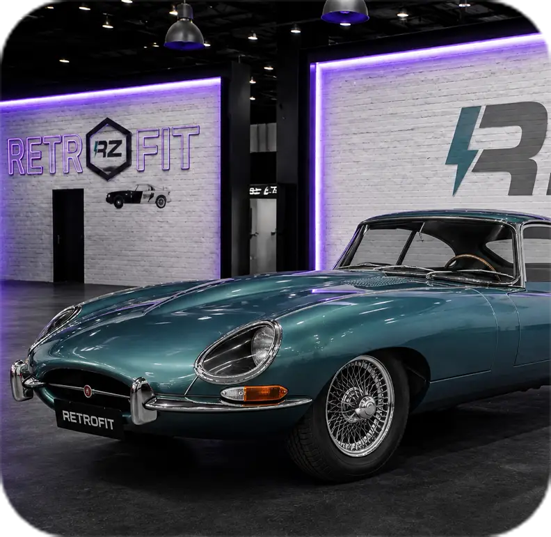 Jaguar classique converti à l'énergie électrique